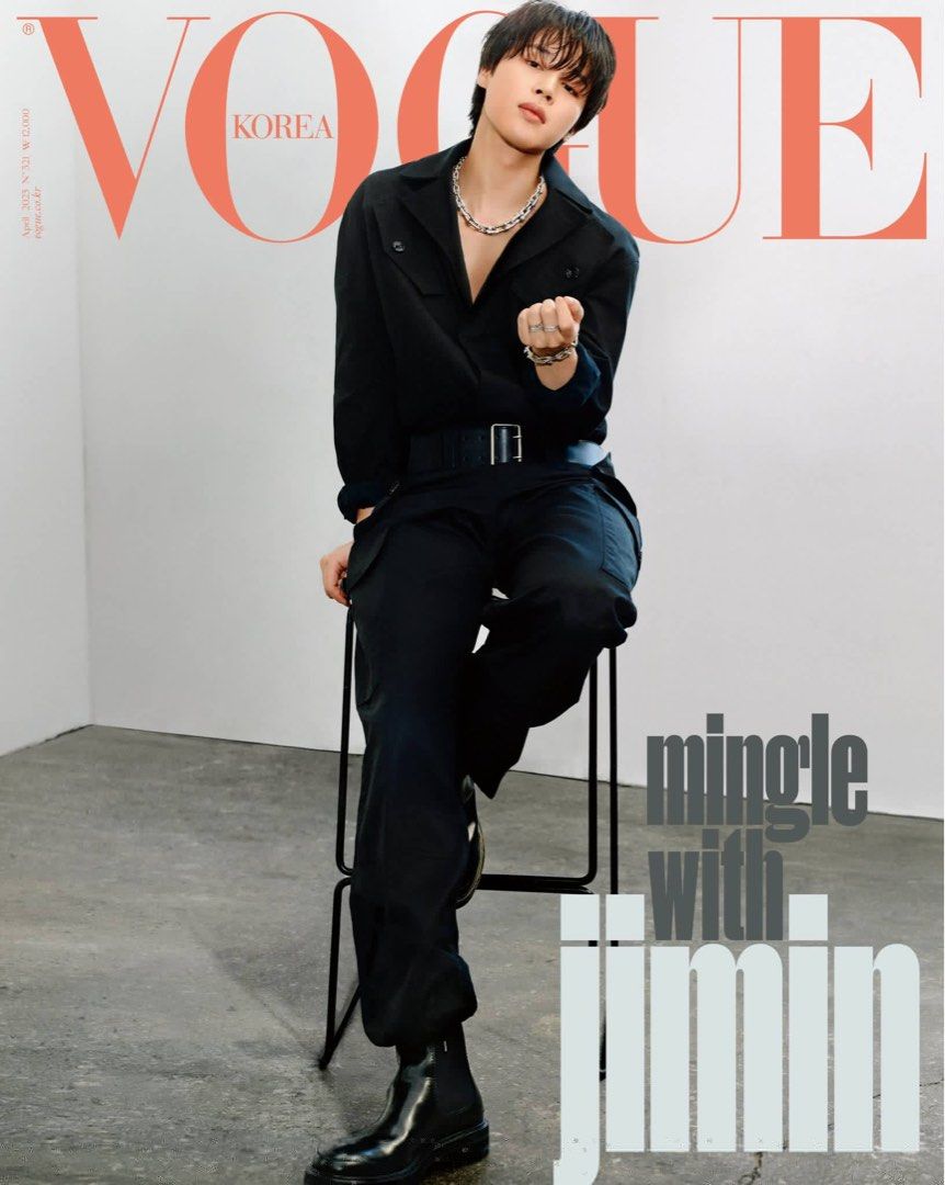 Jimin X Vogue Korea April Issue (Category: Magazines) located in Dasmarinas. Submitted by sellvation (Listing ID 1219386567, Image 2). Description: Jimin X Vogue Korea April Issue Php700 each set of 3- Php2,000 50% downpayment 50% once onhand ETA: April.