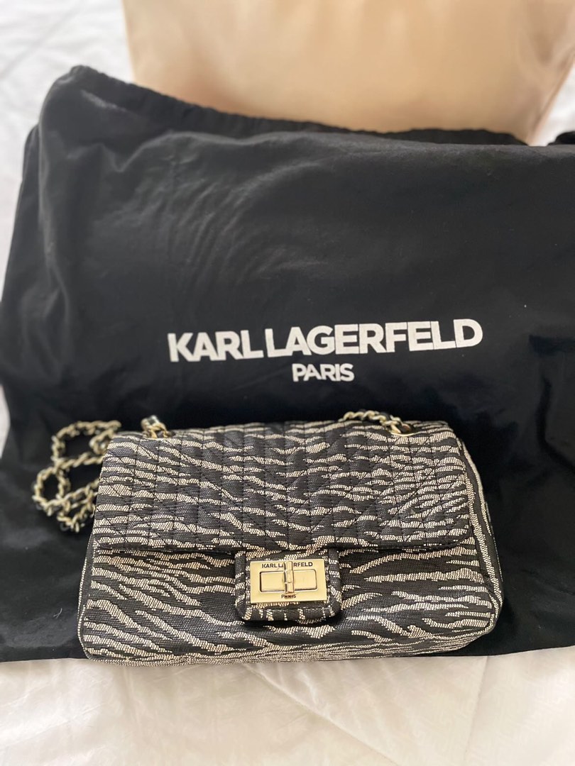 Karl Lagerfeld Tweed Bag on Carousell