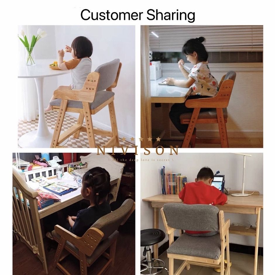 Kid chair Children s adjustable height chair Baby dining chair Solid wood Study chair Child seat Nordic chair Babies Kids Baby Nursery Kids Furniture Kids Tables Chairs on Carousell