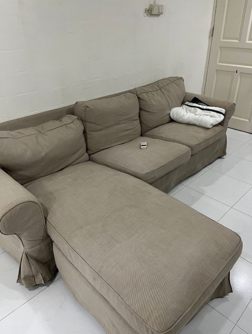 IKEA L shape sofa, Furniture & Home Living, Furniture, Sofas on Carousell