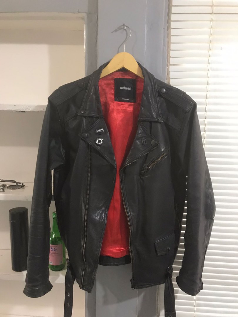 Leather Jacket Maternal on Carousell