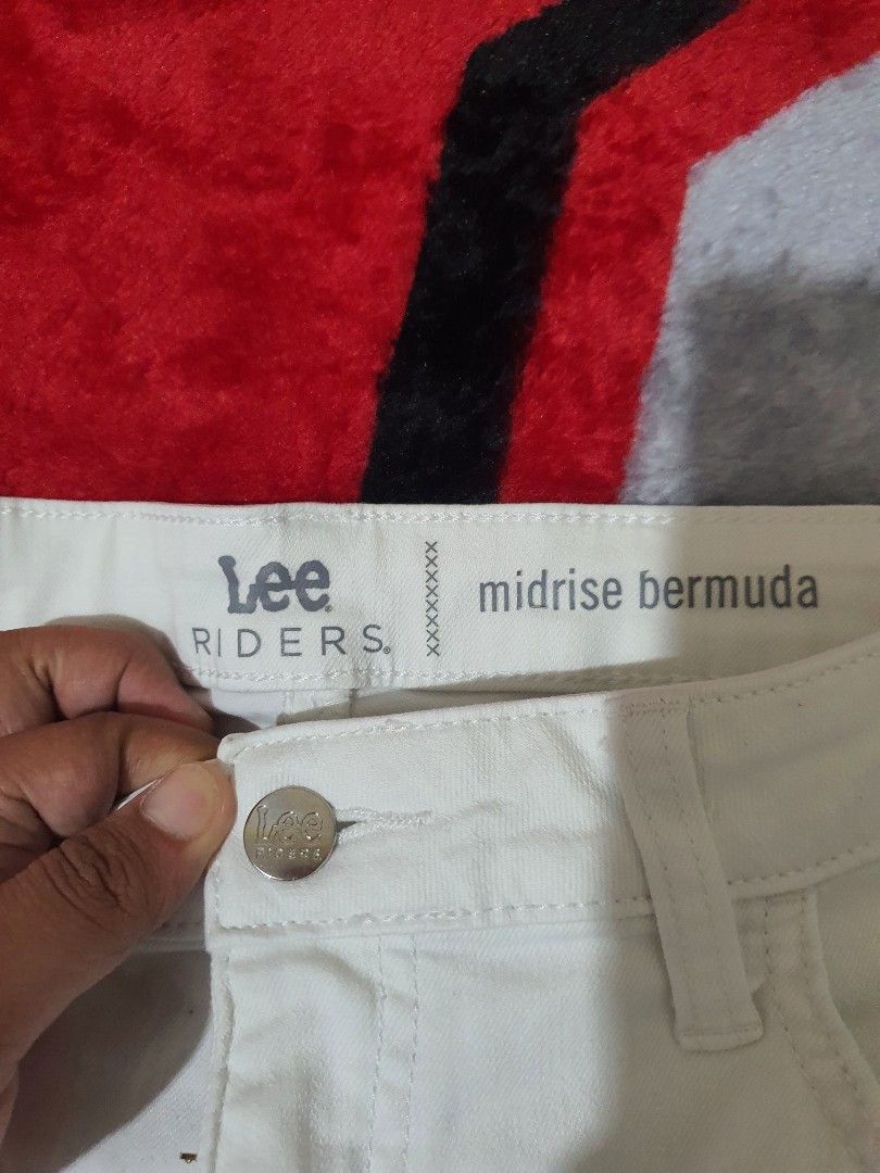 Lee Riders Midrise Bermuda White Denim Short Men s Fashion