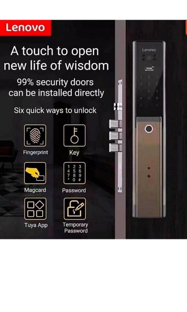 Lenovo Smart Digital Lock X3, TV & Home Appliances, Other Home ...