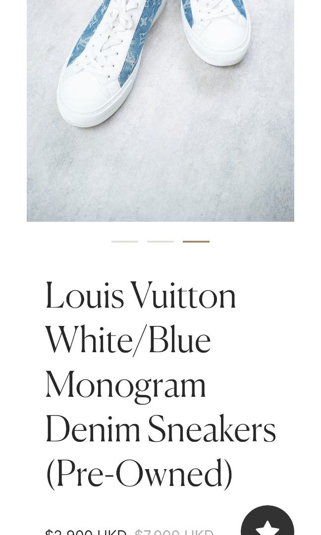 Louis Vuitton Blue/Black Monogram Denim and Suede Low Top Sneakers Size 42 Louis  Vuitton