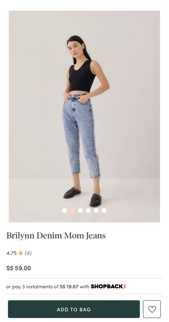 Love bonito Brilynn Denim Mom Jeans, Women's Fashion, Bottoms, Jeans ...
