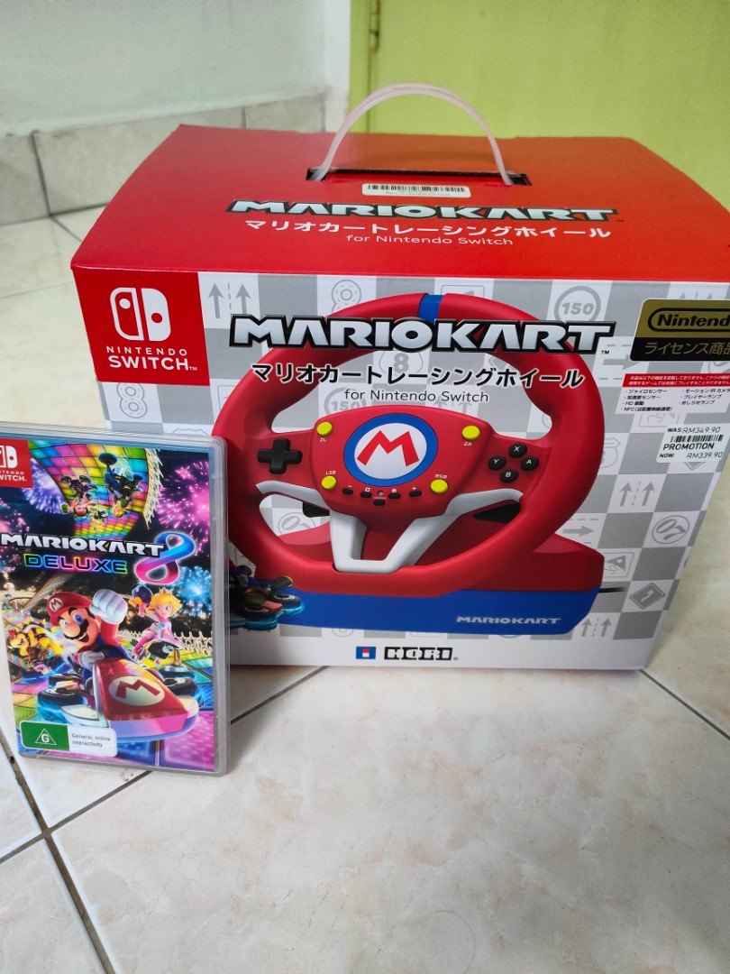 Mario Kart Steering + mario kart game nintendo switch, Video Gaming