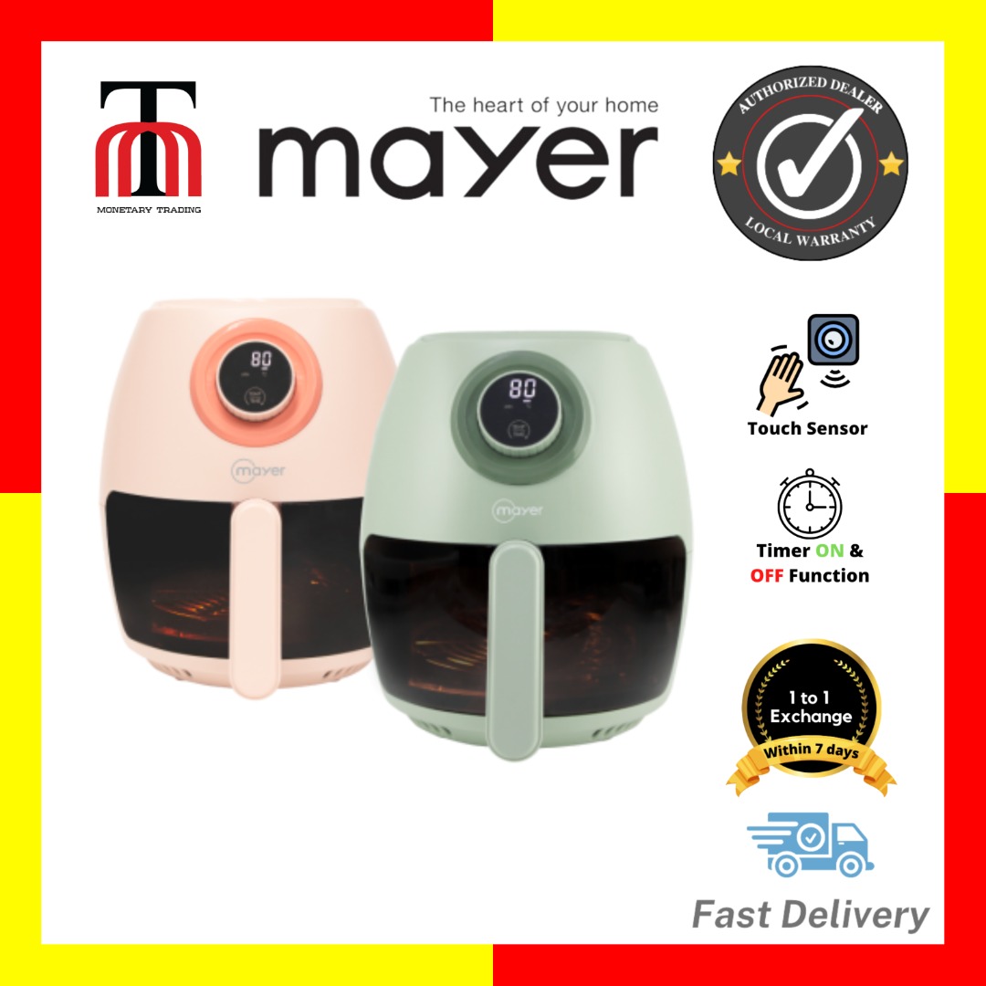 Mayer 3.5L Digital Glass Air Fryer MMGAF350D, Furniture & Home Living, Kitchenware & Tableware