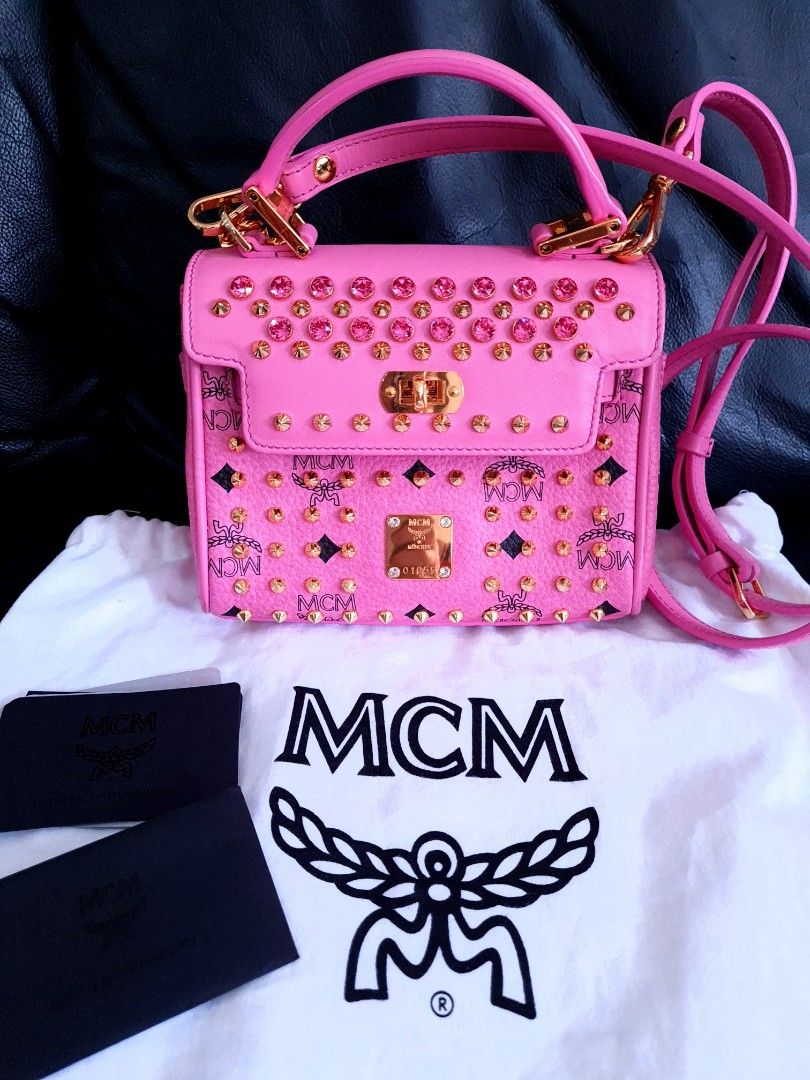 Mcm sling bag pink on sale