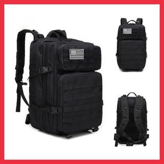 Men Army Backpack Tactical 45L Large Travel Rucksack Water-Resistant Bag Outdoor Hiking Bags Bagpack Large - [Instock] [Free Courier Delivery]