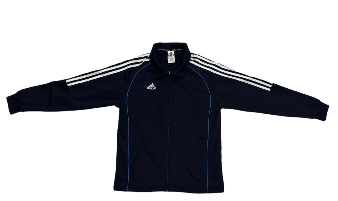 Mens Adidas L Navy Blue Essentials Warm-Up 3-Stripes Track Jacket ...