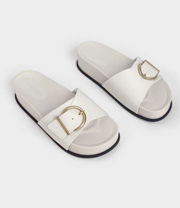 White leather new arrivals flatform sandals