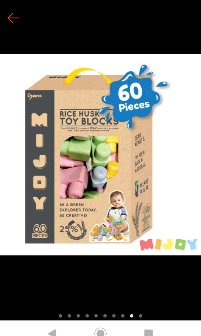 Mijoy rice husk lego blocks baby, Babies & Kids, Infant Playtime on