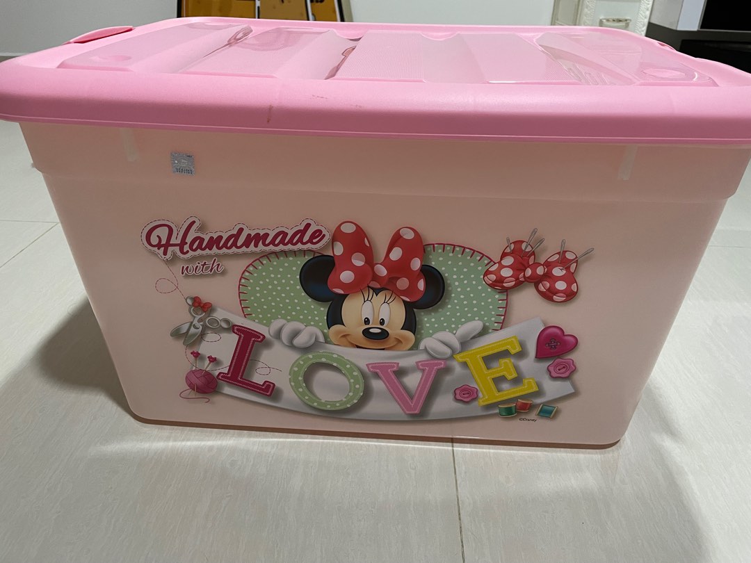 MINNIE MOUSE STORAGE BOX, Furniture & Home Living, Home Improvement