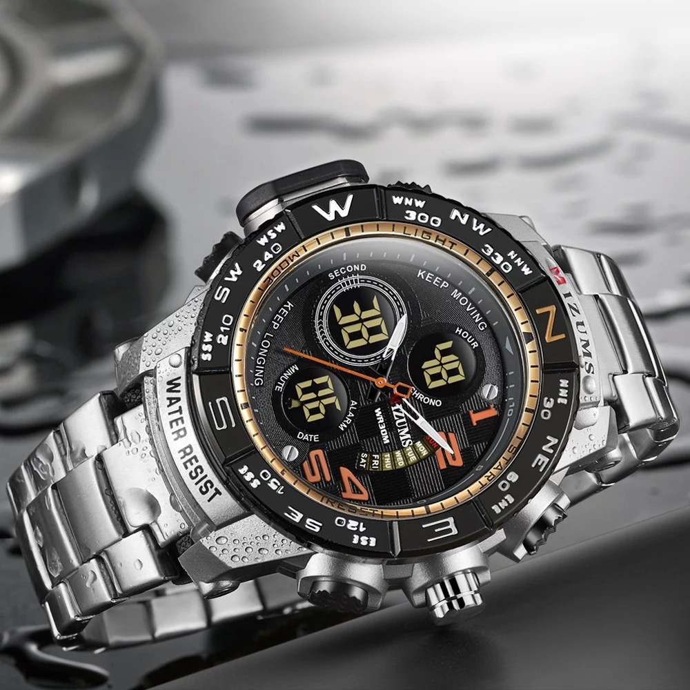 Mizums Brand Quartz Watch Men s Sport Watches Men Steel Band