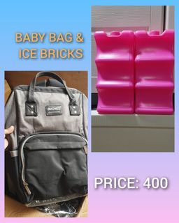 Mommy Diaper Backpack and 2 Ice Bricks