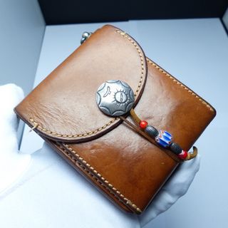 NATIVE SPIRIT Saddle leather billfold II Pocket Outside wallet (not redmoon, goro's)