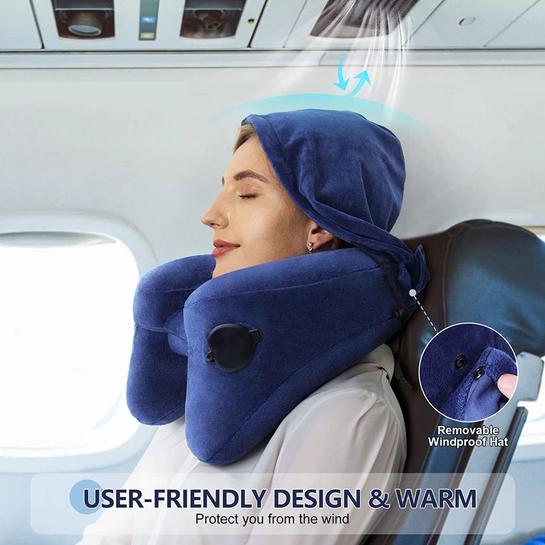 Blow up travel neck pillow clearance