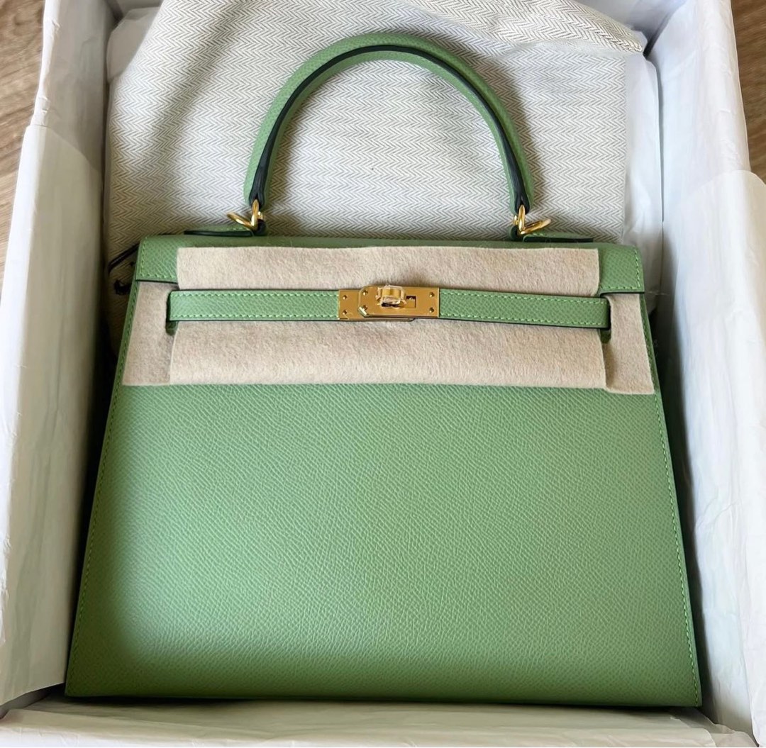 Hermes Birkin 25 Sellier Vert Criquet GHW Stamp Y in 2023