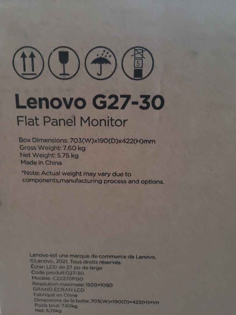 Lenovo G27-30 27 FHD Monitor