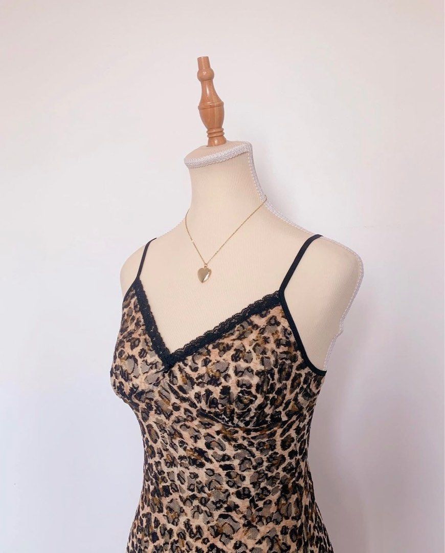 NEW Victoria's Secret Sexy Leopard Lace Slip Dress Nightwear , Women's  Fashion, Dresses & Sets, Dresses on Carousell