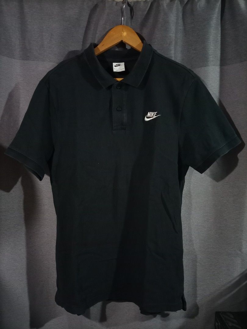 Black nike polo shirt hotsell
