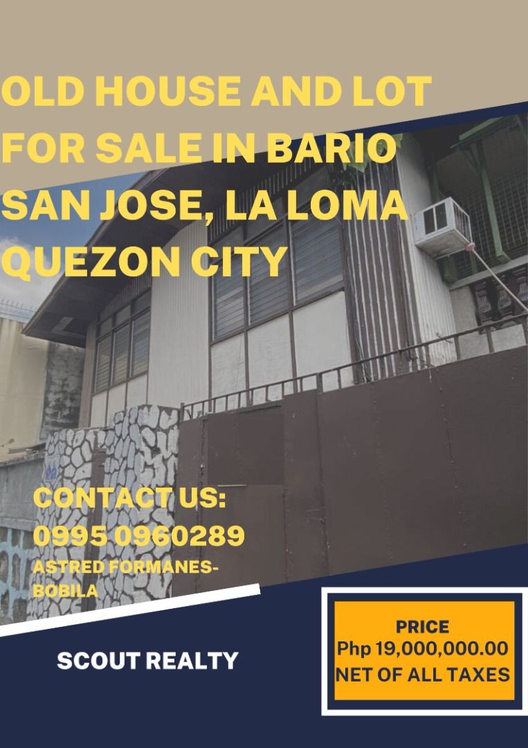 OLD HOUSE AND LOT FOR SALE IN BARIO SAN JOSE, LA LOMA QUEZON CITY