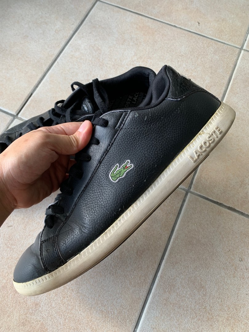 Original Lacoste Black Shoes Men s Fashion Footwear Casual
