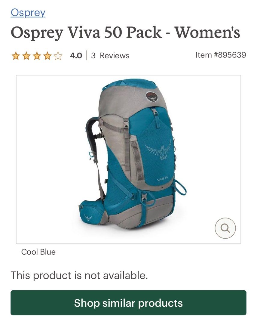 Osprey outlet viva 50