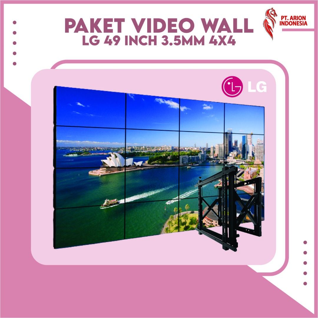 paket-video-wall-lg-49inch-4x4-bezel-3-5mm-tkdn-e-katalog-lkpp-malang