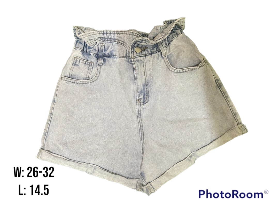Amelia Denim Paper Bag Shorts main image 1