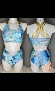 Perfectly Peachy Blue Marble Set