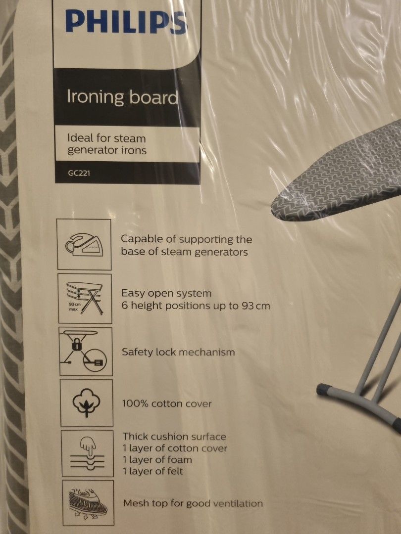 Philips Large Ironing board for steam generators, TV & Home Appliances
