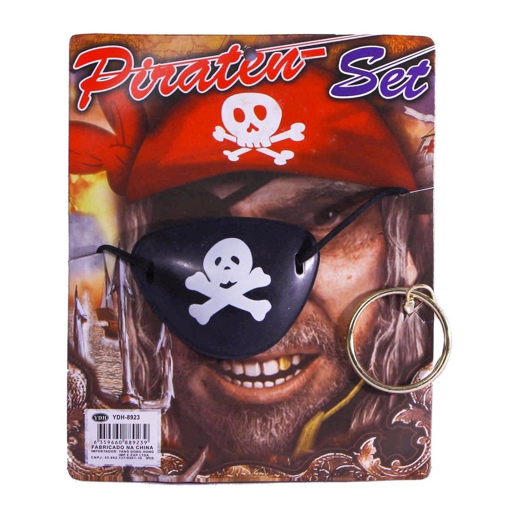 Pirate accessory costume pirate headband skull eye patch pirate gold  earring unisex toy accessory Halloween party pirate theme birthday eye patch  captain hook dress up fancy dress, Hobbies & Toys, Toys 