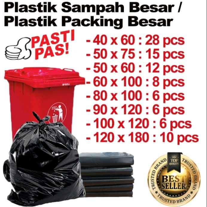 Plastik Sampah Kantong Plastik Sampah Hitam Plastik Packing Besar Uk 40 X 60 On Carousell 9592