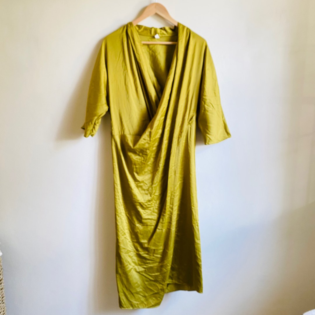plus-size-avo-green-satin-long-dress-on-carousell