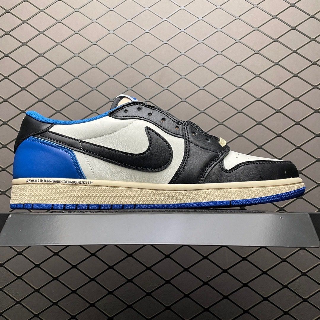 POIZON 現貨 Jordan 1 Low Fragment x Travis Scott 倒勾 低筒 AJ1 DM7866-140