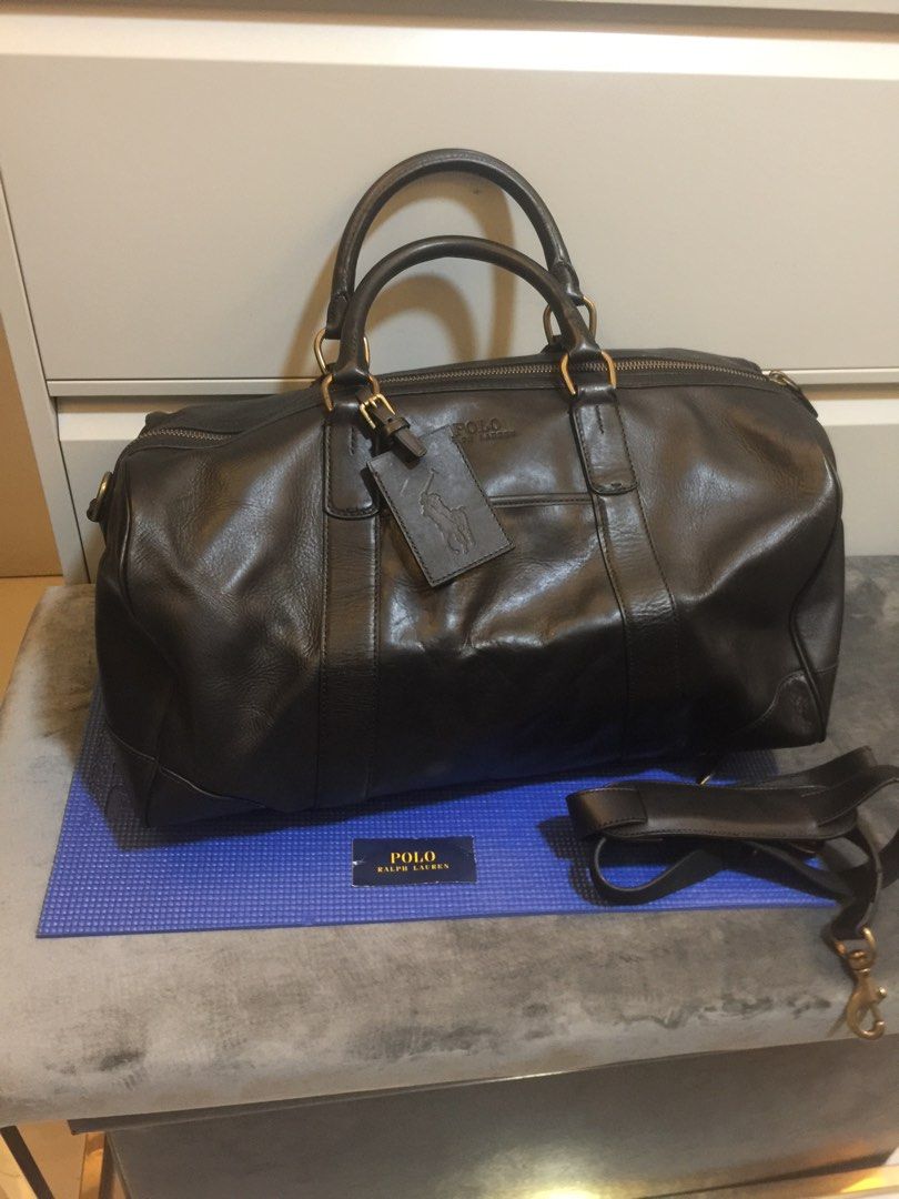 Polo Ralph Lauren leather Travel bag, Luxury, Bags & Wallets on Carousell