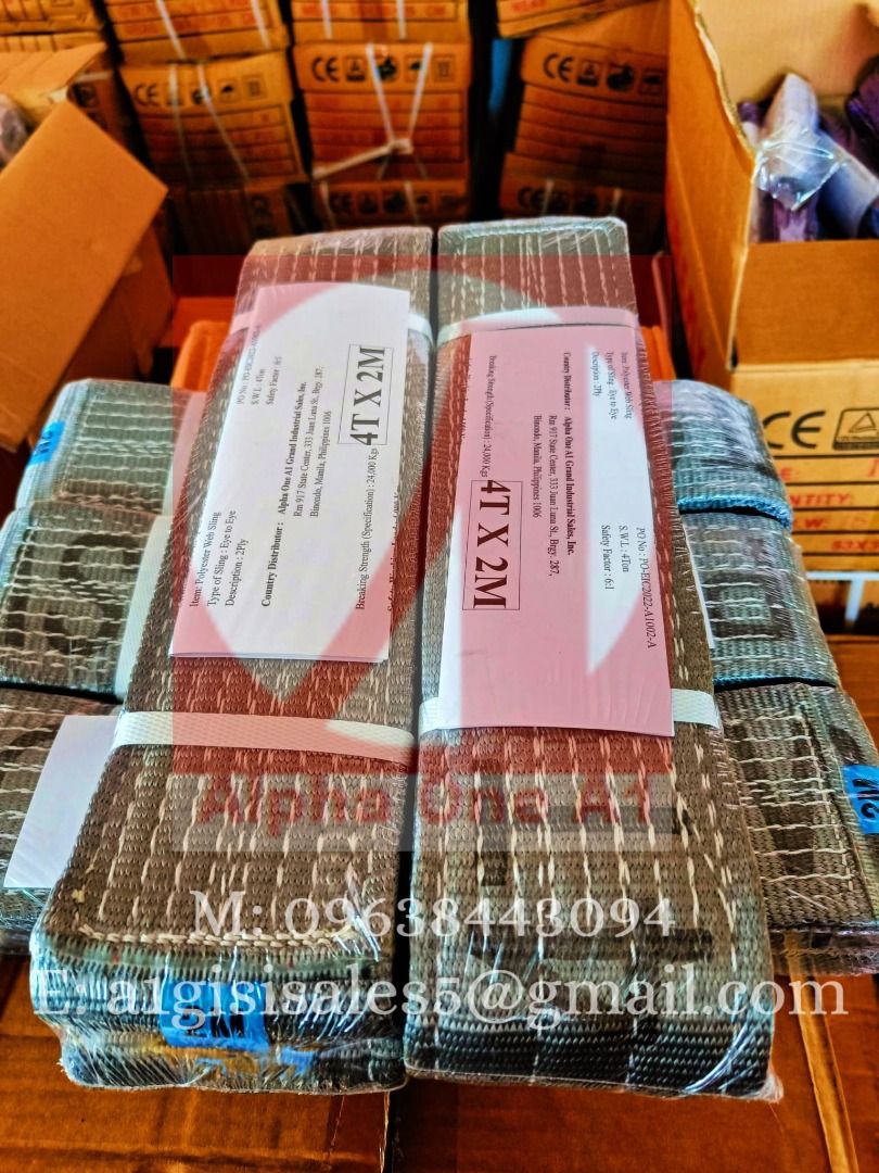 POLYESTER WEBBING SLING - LIFTING BELT HEAVY DUTY FROM KOREA (Category: Construction & Building Materials) located in Quezon City. Submitted by Kaithy20 (Listing ID 1219364124, Image 2). Description: LEGIT SUPPLIER HERE!!! PM OR CALL VIBER/MOBILE: 0963-844-3094 HEAVY DUTY POLYESTER WEBBING SLING - SLING BELT - LIFTING BELT NOTE: !!! FAST DELIVERY VIA ANY OF DELIVERY SERVICES !!!! !!! WITH CERTIFICATE INCLUDED !!! !!! HIGH QUALITY PRODUCTS FROM KO