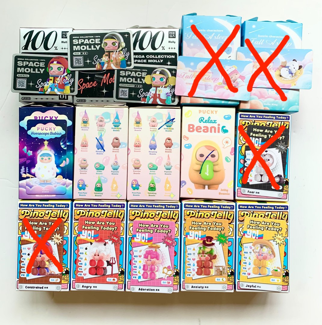 Popmart Molly 100% Space/ Pino Jelly / Dimoo Blind Box Pop mart ...