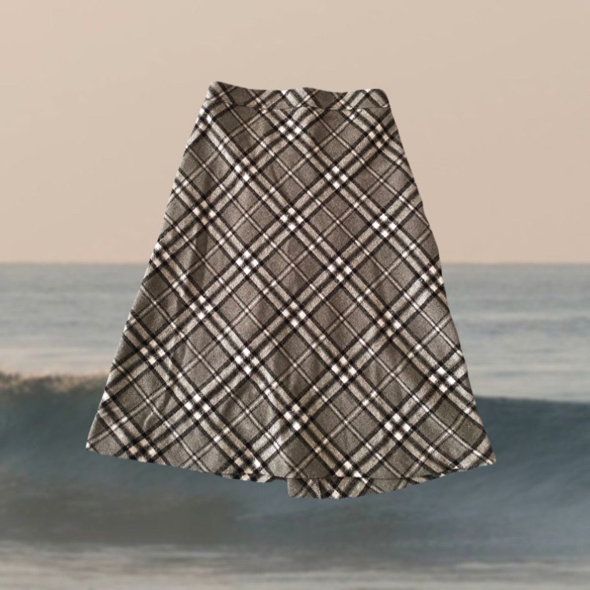 Checkered Midi Skirt