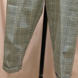 Preloved celana panjang kain jogger kotak kotak wanita