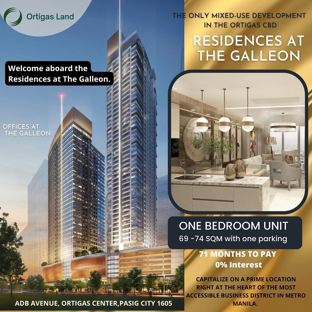 Pre-selling Luxury Condominium - Residences at The Galleon by Ortigas ...