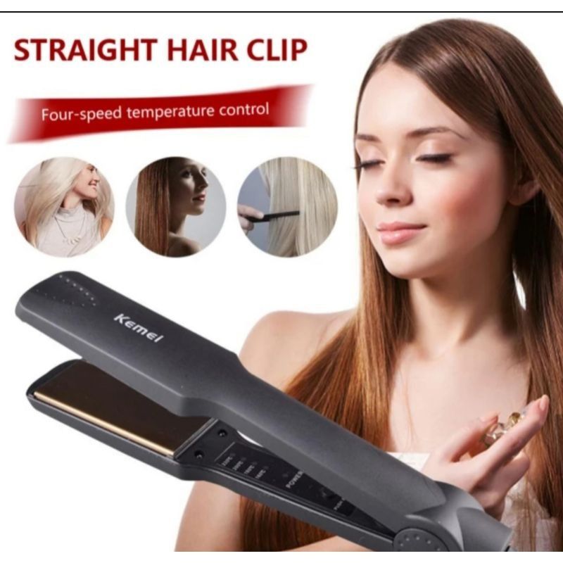 Professional Kemei Hair Straightening Straightener Ceramic Ptc Flat Iron Tool Beauty Personal Care Hair on Carousell