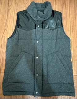 Puffer Vest leather wool by Roshell brand