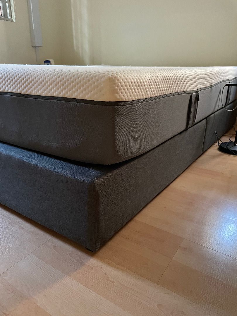 Queen Bed Mattress with Free Bed Base, Furniture & Home Living