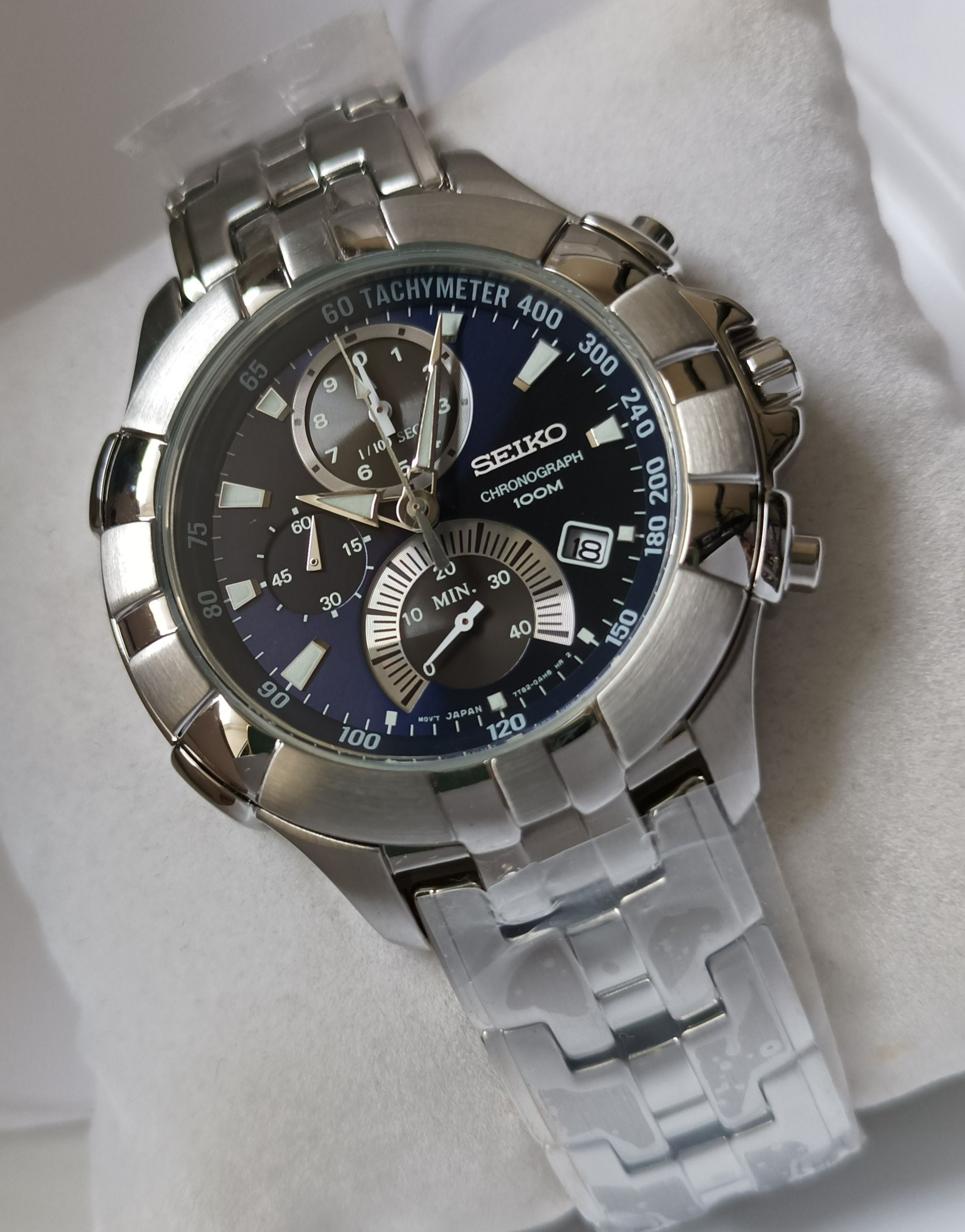 Rare Classic Seiko Tachymeter Chronograph 100M Mens Watch, Luxury, Watches  on Carousell