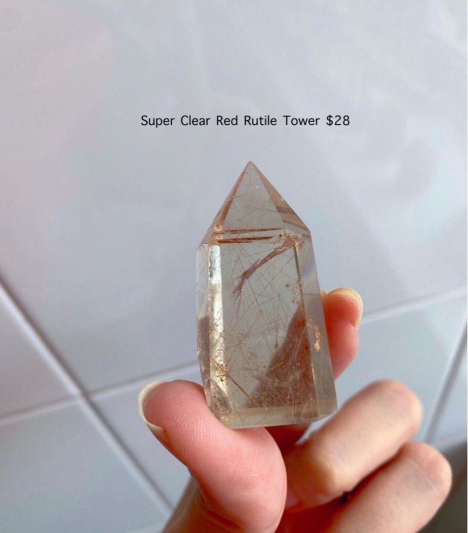 Rare Rabbit Hair Rutile Tower, Copper Rutile Tower, Smoky Quartz ...