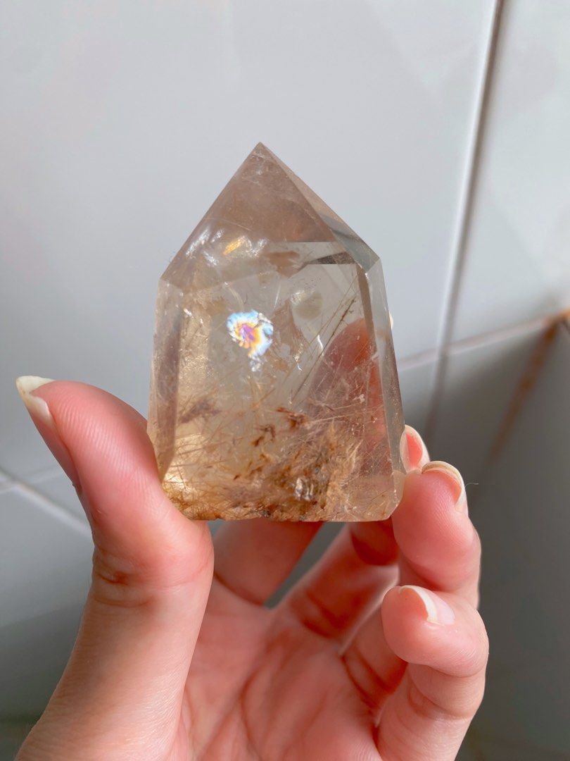 Rare Rabbit Hair Rutile Tower, Copper Rutile Tower, Smoky Quartz ...