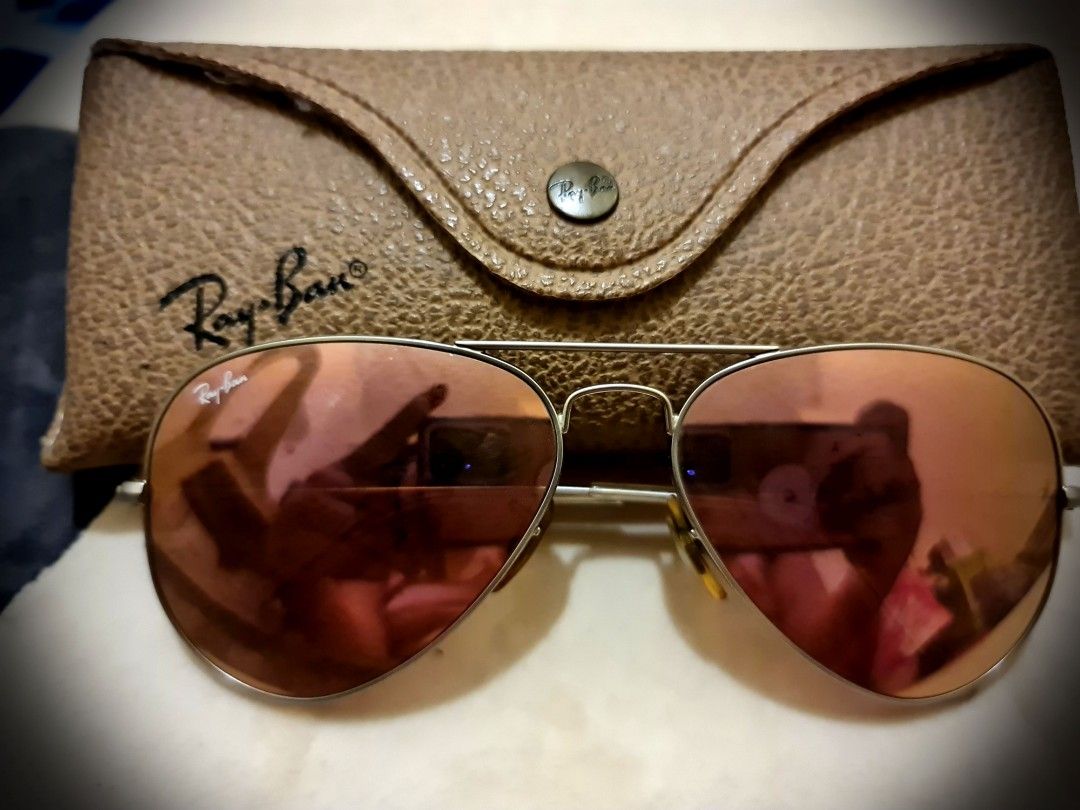 Ray ban top copper flash aviator