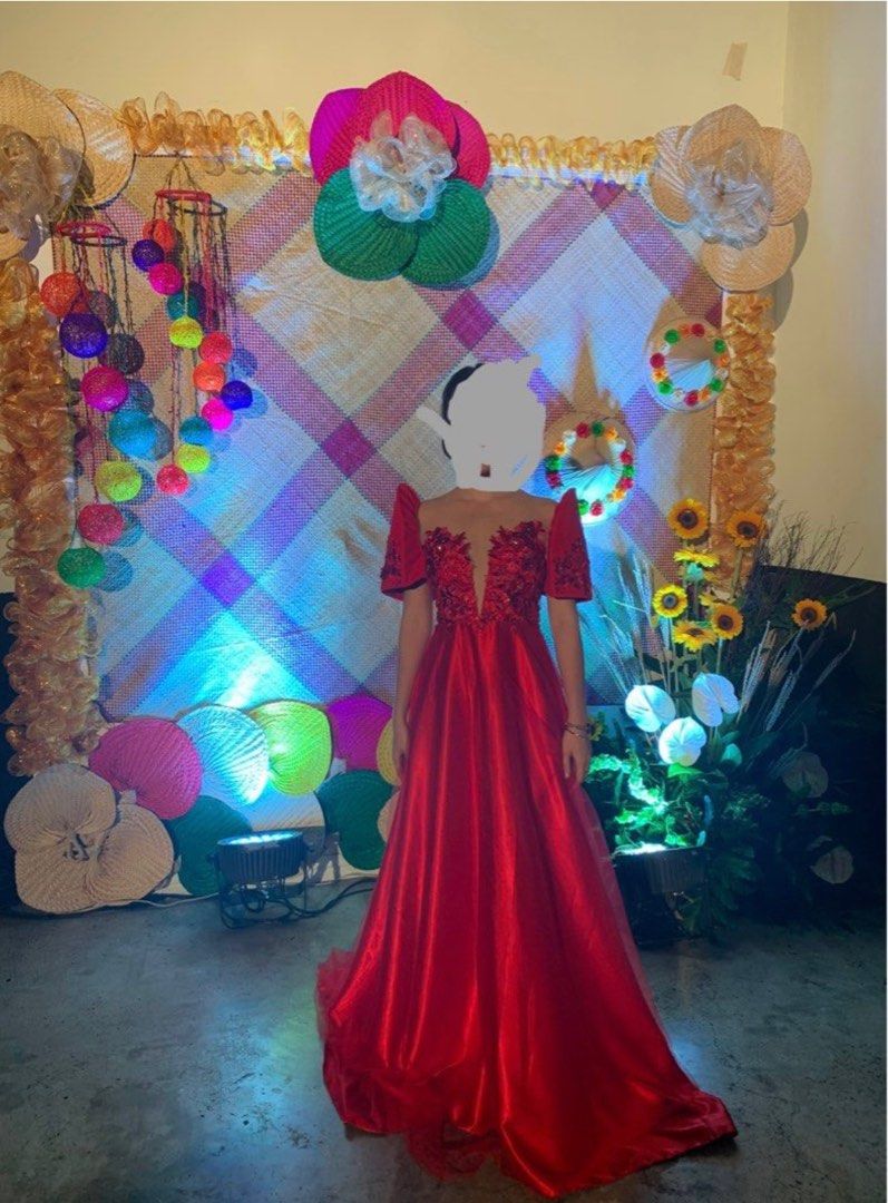Filipiniana online red gown